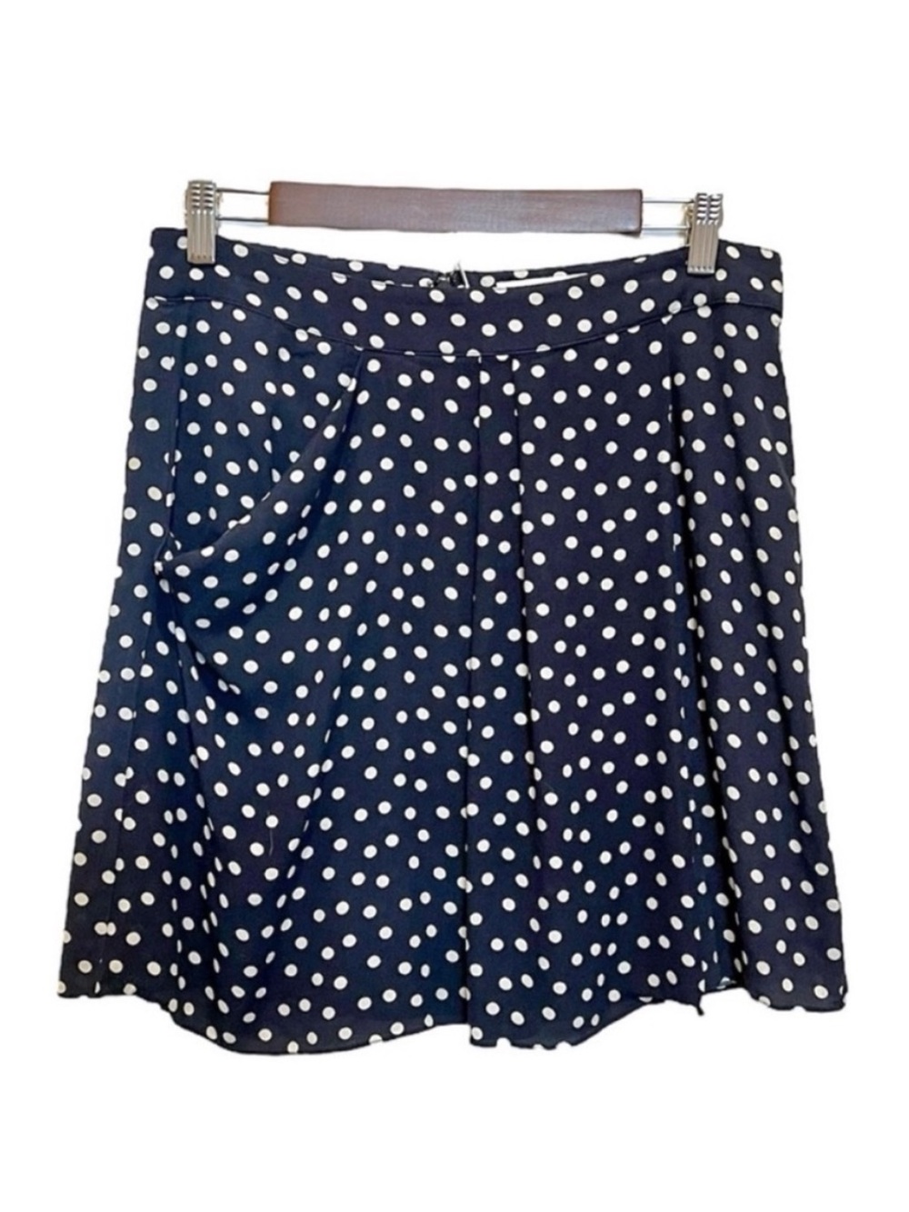 CAbi Skirt Style 627 Davis Polka Dot Limited Edition Navy Blue White Mini Size 6 - Picture 8 of 8